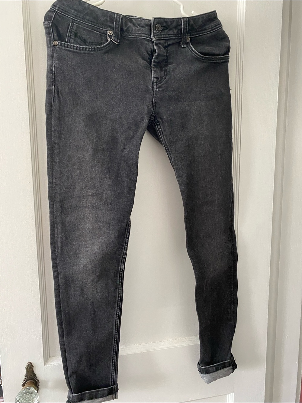 Burberry Women's Skinny Jeans in Washed Black